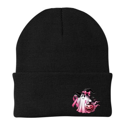 In October We Wear Pink Ghost Trick Or Treat Breast Cancer Front And Back Beanie