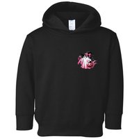 In October We Wear Pink Ghost Trick Or Treat Breast Cancer Front And Back Toddler Hoodie