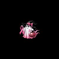 In October We Wear Pink Ghost Trick Or Treat Breast Cancer Front And Back Tank Top