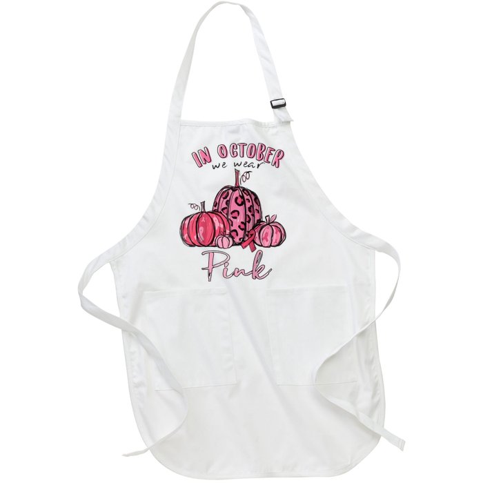 In October We Wear Pink Full-Length Apron With Pockets