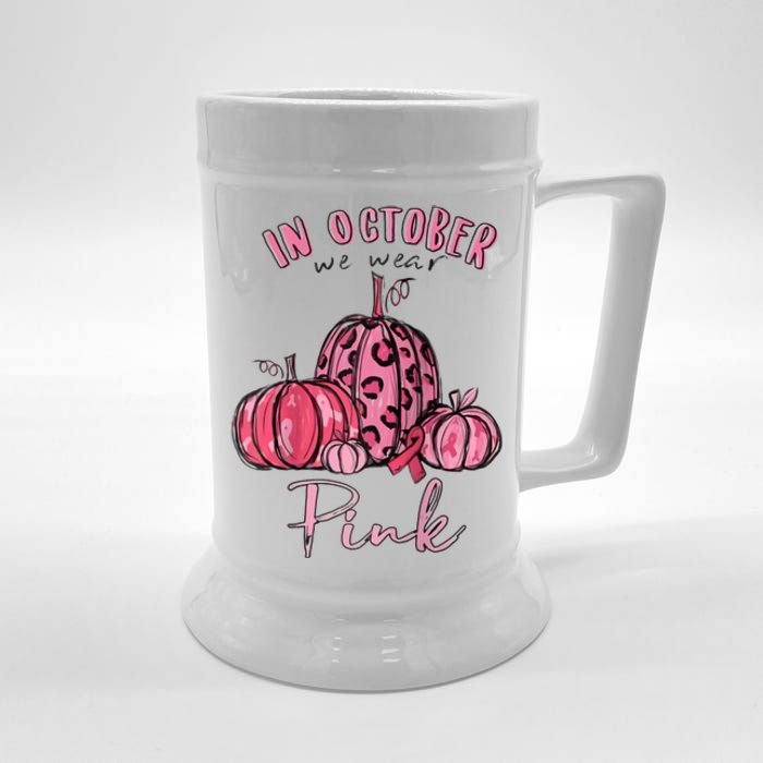 In October We Wear Pink Beer Stein