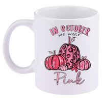 In October We Wear Pink 11oz C Handle Ceramic Mug