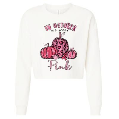 In October We Wear Pink Cropped Pullover Crew