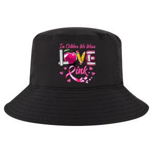 In October We Wear Pink LOVE Breast Cancer Awareness Teacher Cool Comfort Performance Bucket Hat