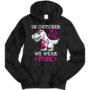 In October We Wear P.Ink Breast Cancer Awareness Gift Tie Dye Hoodie