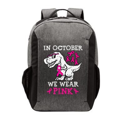 In October We Wear P.Ink Breast Cancer Awareness Gift Vector Backpack