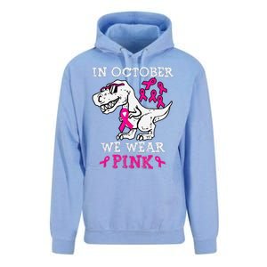 In October We Wear P.Ink Breast Cancer Awareness Gift Unisex Surf Hoodie