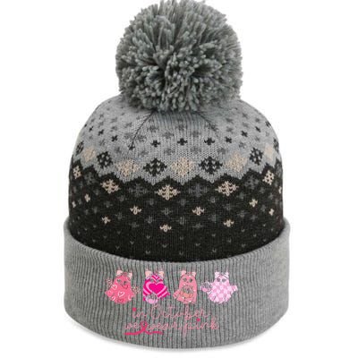 In October We Wear Pin.K Ghost Breast Cancer Awareness The Baniff Cuffed Pom Beanie