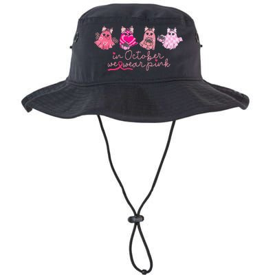 In October We Wear Pin.K Ghost Breast Cancer Awareness Legacy Cool Fit Booney Bucket Hat