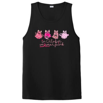 In October We Wear Pin.K Ghost Breast Cancer Awareness PosiCharge Competitor Tank