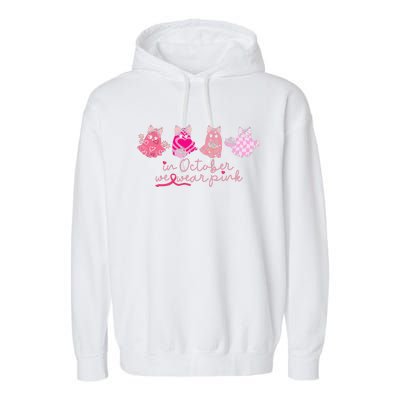 In October We Wear Pin.K Ghost Breast Cancer Awareness Garment-Dyed Fleece Hoodie