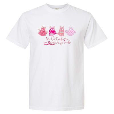 In October We Wear Pin.K Ghost Breast Cancer Awareness Garment-Dyed Heavyweight T-Shirt