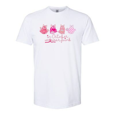 In October We Wear Pin.K Ghost Breast Cancer Awareness Softstyle CVC T-Shirt