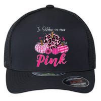 In October We Wear Pink Pumpkin Breast Cancer Awareness Flexfit Unipanel Trucker Cap