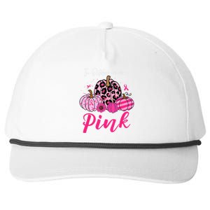 In October We Wear Pink Pumpkin Breast Cancer Awareness Snapback Five-Panel Rope Hat