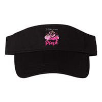 In October We Wear Pink Pumpkin Breast Cancer Awareness Valucap Bio-Washed Visor