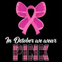 In October We Wear Pink Plaid Ribbon Impact Tech Backpack