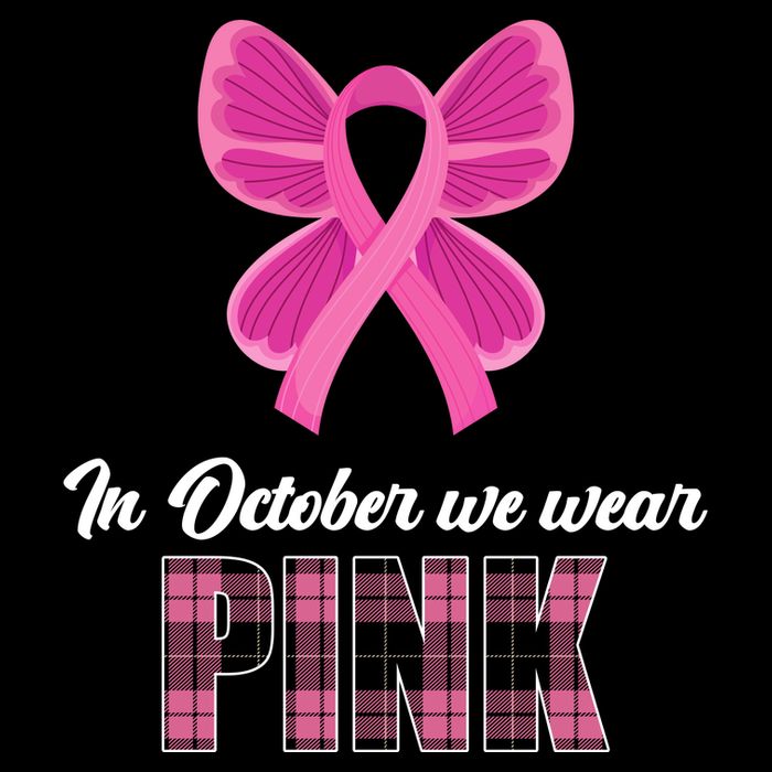 In October We Wear Pink Plaid Ribbon Impact Tech Backpack