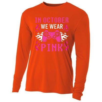 In October We Wear Pink Breast Cancer Gaming Cooling Performance Long Sleeve Crew