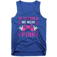 In October We Wear Pink Breast Cancer Gaming Tank Top