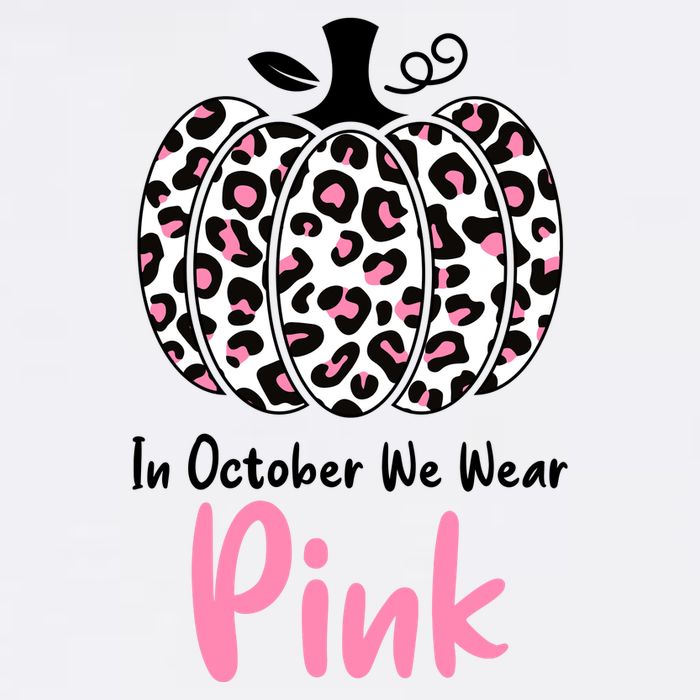 In October We Wear Pink Cheetah Pumpkin Breast Cancer Bucket Hat
