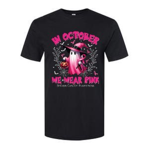 In October We Wear Ghost Witch Breast Cancer Awareness Softstyle CVC T-Shirt