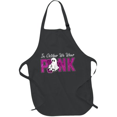 In October We Wear Pink Breast Cancer Awareness Halloween Apron