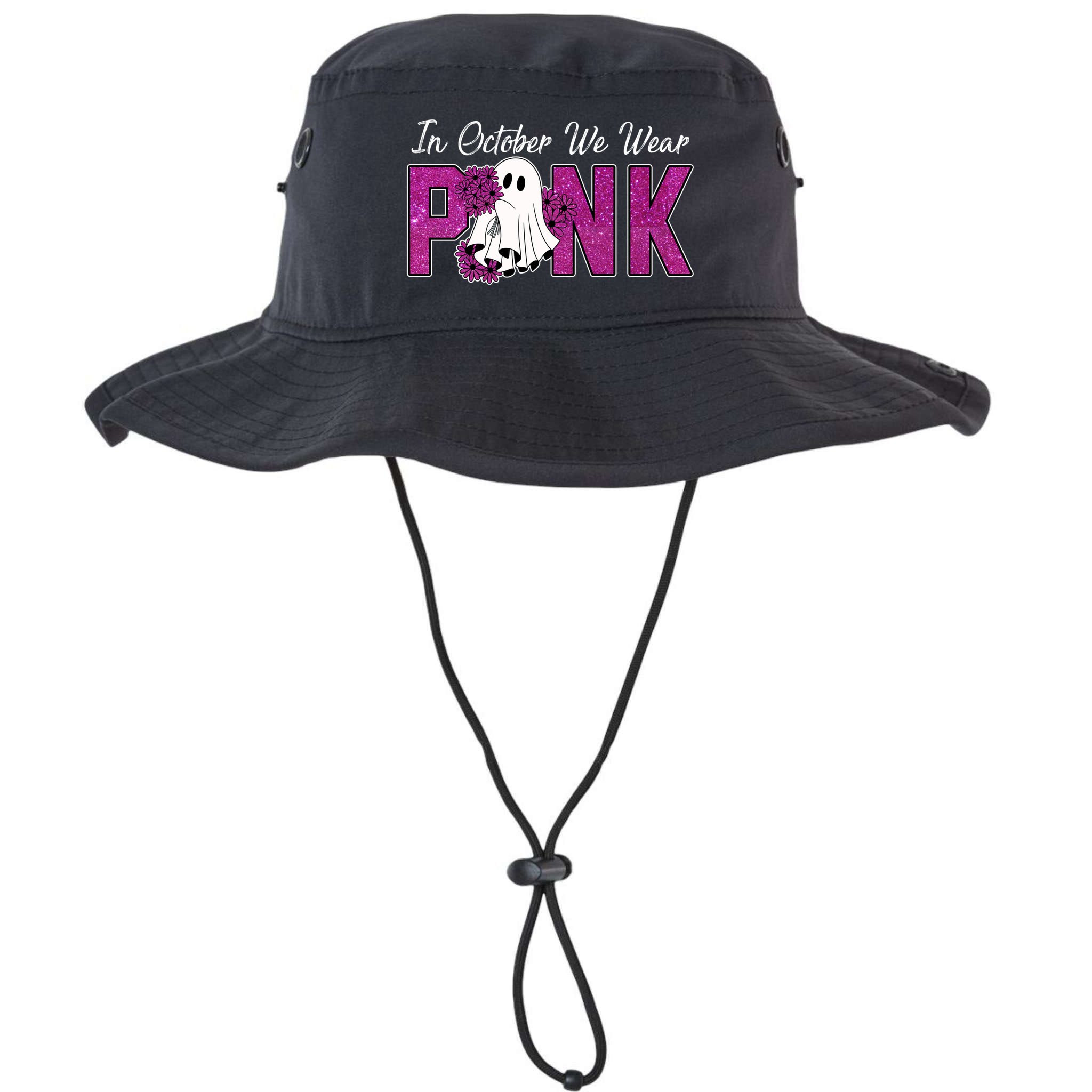 In October We Wear Pink Breast Cancer Awareness Halloween Bucket Hat