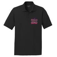 In October We Wear Pink Sugar Skull Halloween Breast Cancer PosiCharge RacerMesh Polo