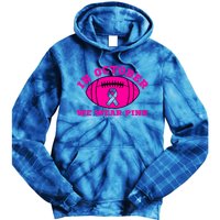 In October We Wear Pink Ribbon Breast Cancer Football Gift Tie Dye Hoodie