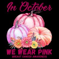 In October We Wear Pink Breast Cancer Awareness Pumpkin Patch Mug