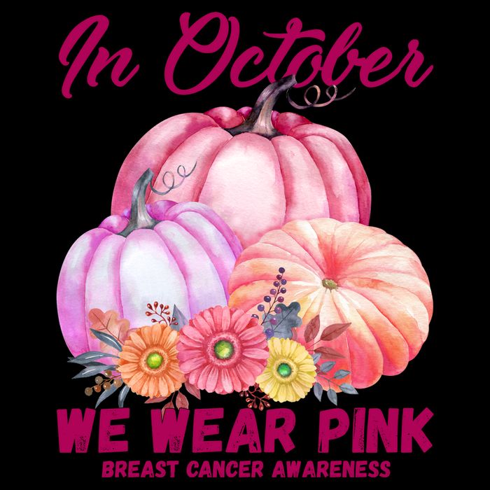 In October We Wear Pink Breast Cancer Awareness Pumpkin Patch Mug