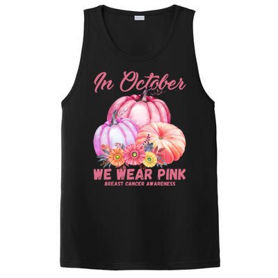 In October We Wear Pink Breast Cancer Awareness Pumpkin Patch PosiCharge Competitor Tank