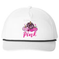 In October We Wear Pink Pumpkin Breast Cancer Awareness Snapback Five-Panel Rope Hat