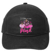 In October We Wear Pink Pumpkin Breast Cancer Awareness 7-Panel Snapback Hat