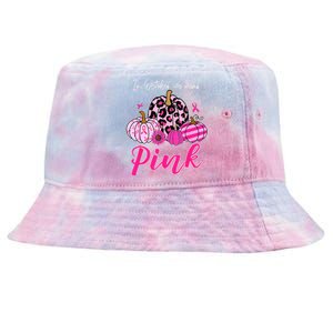 In October We Wear Pink Pumpkin Breast Cancer Awareness Tie-Dyed Bucket Hat