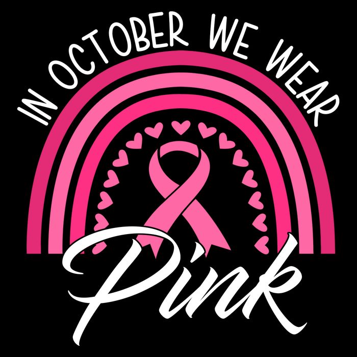 In October We Wear Pink Rainbow Ribbon Breast Cancer Impact Tech Backpack