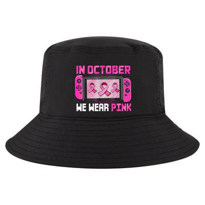 In October We Wear Breast Cancer Gaming Cool Comfort Performance Bucket Hat