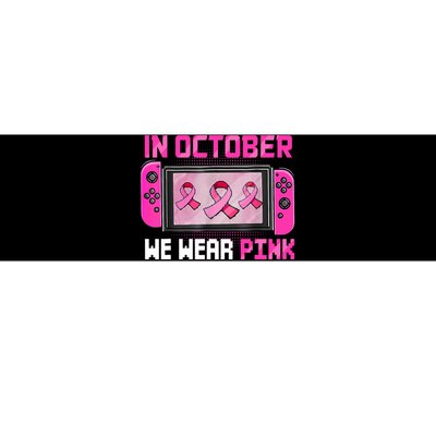 In October We Wear Breast Cancer Gaming Bumper Sticker