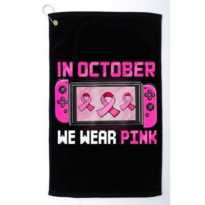 In October We Wear Breast Cancer Gaming Platinum Collection Golf Towel