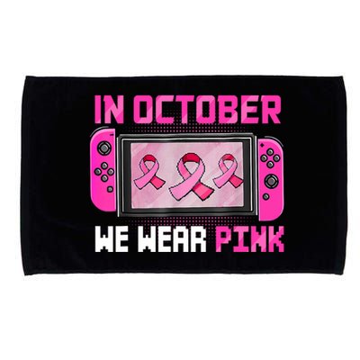 In October We Wear Breast Cancer Gaming Microfiber Hand Towel