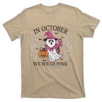 In October We Wear Pin.K Ghost Witch Breast Cancer Awareness T-Shirt