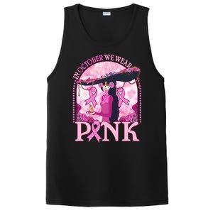 In October We Wear Pink Sugar Skull Lady Breast Cancer Awareness PosiCharge Competitor Tank