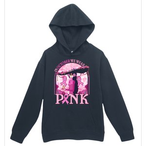 In October We Wear Pink Sugar Skull Lady Breast Cancer Awareness Urban Pullover Hoodie