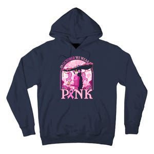 In October We Wear Pink Sugar Skull Lady Breast Cancer Awareness Tall Hoodie