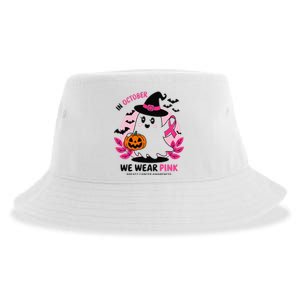 In October We Wear Pin.K Ghost Witch Breast Cancer Awareness Sustainable Bucket Hat