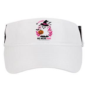 In October We Wear Pin.K Ghost Witch Breast Cancer Awareness Adult Drive Performance Visor