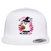 In October We Wear Pin.K Ghost Witch Breast Cancer Awareness Flat Bill Trucker Hat