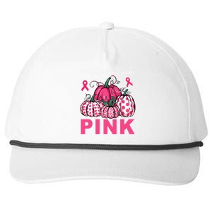 In October We Wear Pumpkin Breast Cancer Awareness Snapback Five-Panel Rope Hat