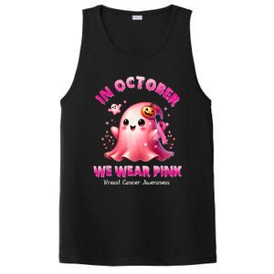 In October We Wear P.I.N.K Ghost Witch Breast Cancer Awareness PosiCharge Competitor Tank